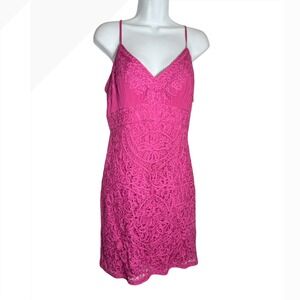 Sue Wong‎ Dress Size 8 Nocturne Pink Lace Cocktail Dress Sleeveless  Evening 🩷